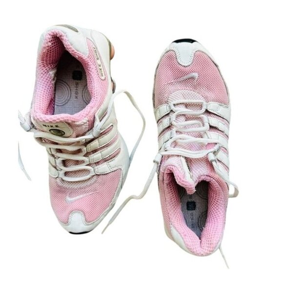 Nike Shox R4 Women Pink White Mesh Sneakers Lightweight Athletic Shoes Size 7.5 - Picture 2 of 9